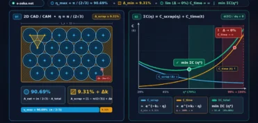 Is zero-scrap manufacturing possible - 2D CAD CAM nesting Lagrange-Thue theorem (90.69%) and Juran cost of quality curve (e-zeka.net)
